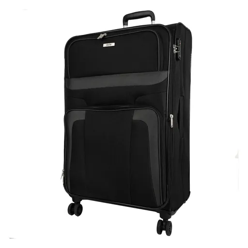 Velký textilní kufr na kolečkách Skyline Orlando 4w L Black