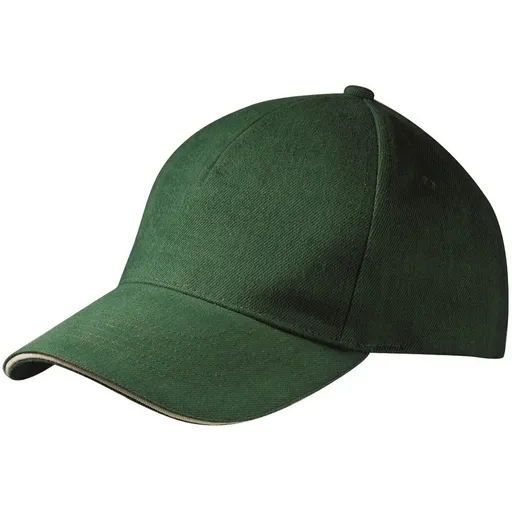 Myrtle Beach (Daiber) Kšiltovka 5 panelová MB035 - Tmavě zelená / natural
