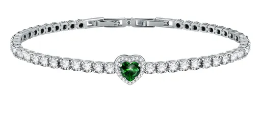 Morellato Stříbrný náramek se třpytivým srdíčkem Tesori SAVB13