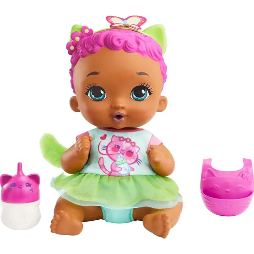 Mattel My Garden Baby miminko růžovo-zelené koťátko