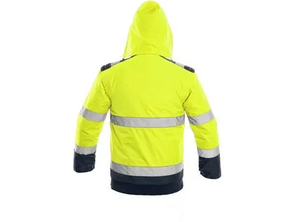 Bunda LUTON, výstražná, žluto-modrá, vel. 4XL