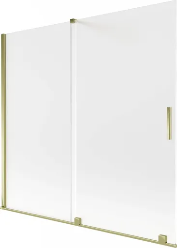 MEXEN/S Velar dvoukřídlá posuvná vanová zástěna 170 x 150, dekor, zlatá 896-170-000-31-50