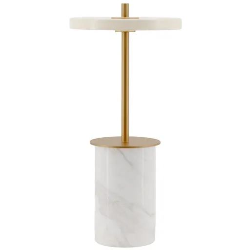 Přenosná stolní lampa ASTERIA MOVE 25 cm, bílá, mramor, Umage