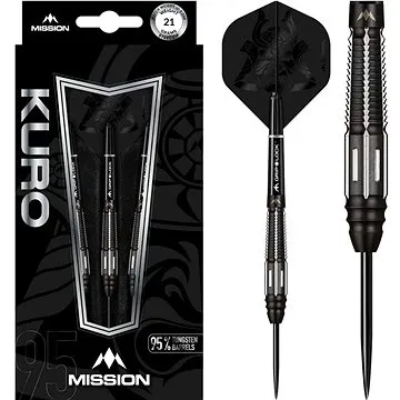 Šipky Mission steel Kuro M4 21g, black, 95% wolfram (17999)