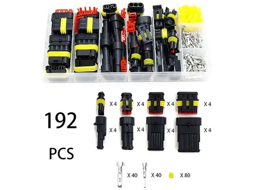 Sada vodotěsných konektorů do auta, celkem 192 komponentů