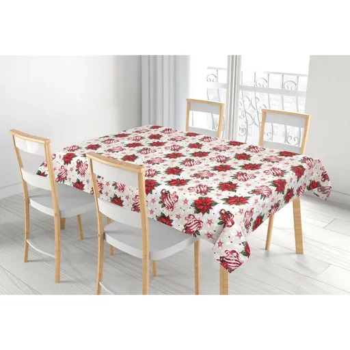 Bellatex Ubrus Vánoční ozdoby Cesmína, 100 x 100 cm