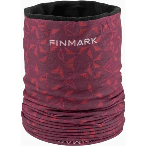 Finmark MULTIFUNCTIONAL SCARF WITH FLEECE Multifunkční šátek, vínová, velikost UNI