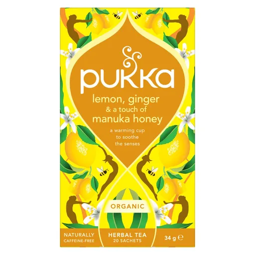 Pukka BIO Lemon Ginger Mankuka Honey porcovaný čaj 20x1,7 g