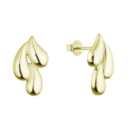 Evolution Group - Pavona Pozlacené visací náušnice Kapky 61083/AU