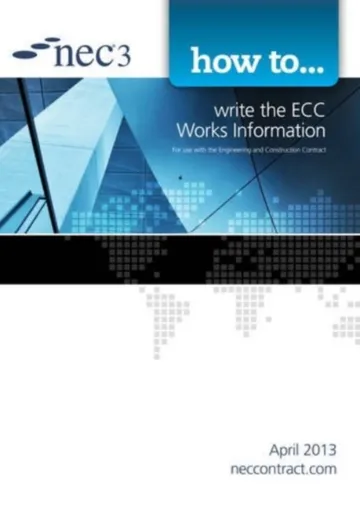 How to write the ECC Works Information - NEC