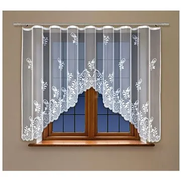 MyBestHome Dekorační žakárová záclona s řasící páskou WENDY 160 bílá 300x160 cm (HAFT-214590/160)