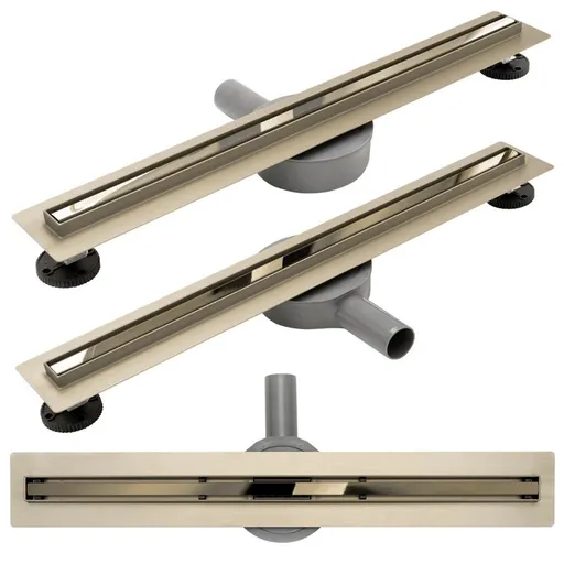 REA Lineární odtokový žlab Neo Slim Pro 500 zlatá REA-G5692