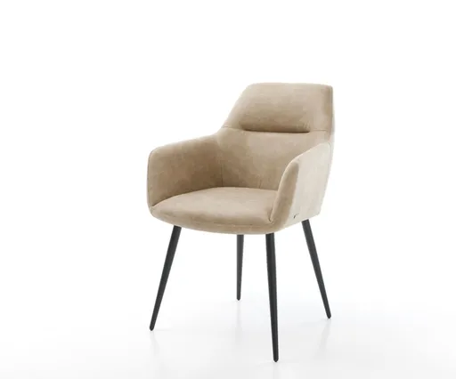 Jídelní židle Pejo-Flex béžová vintage zúžená podnož černá