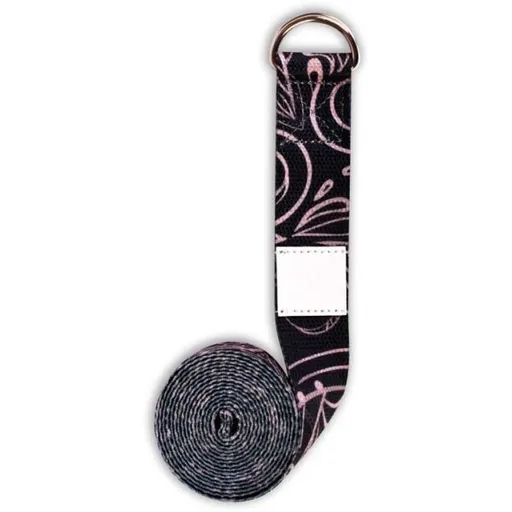 YOGGYS STRETCHING STRAP HAMSA Protahovací pásek, černá, velikost