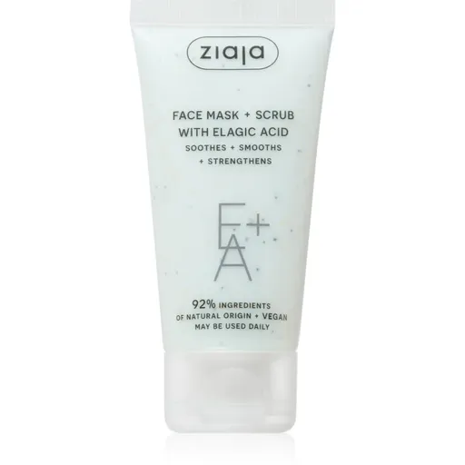 Ziaja Face Mask + Scrub with Elagic Acid peelingová maska 55 ml