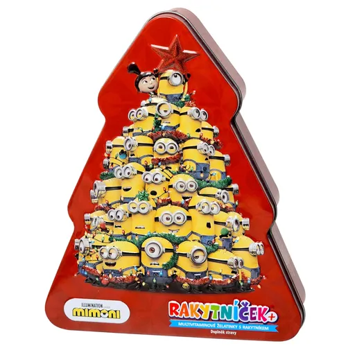 Rakytníček Multivitaminové želatinky Mimoni stromeček Vánoce 50 ks