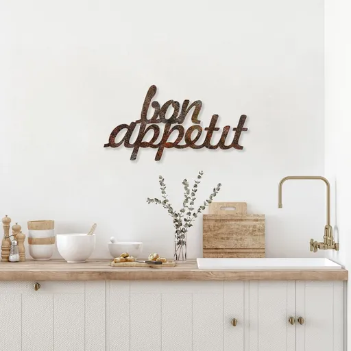 Dekorativní kovový doplněk na zeď Rusty Bon Appetit