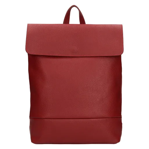 Dámský kožený batoh Italia Jenny - tmavě červená