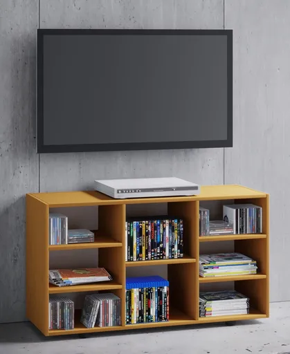 VCM Tv stolek s 8 policemi, buk