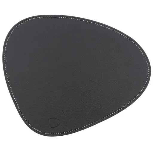 Podložka pod myš CURVE BULL 28 x 34 cm, hnědá, kůže, LIND DNA