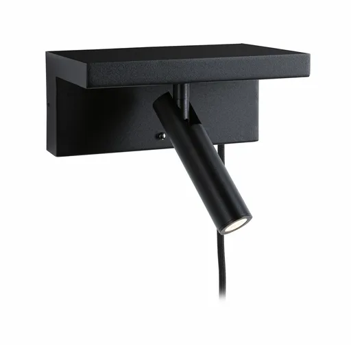 PAULMANN LED nástěnné svítidlo 3-krokové-stmívatelné Jerik USB C 3000K 230V 2,4W stmívatelné černá mat