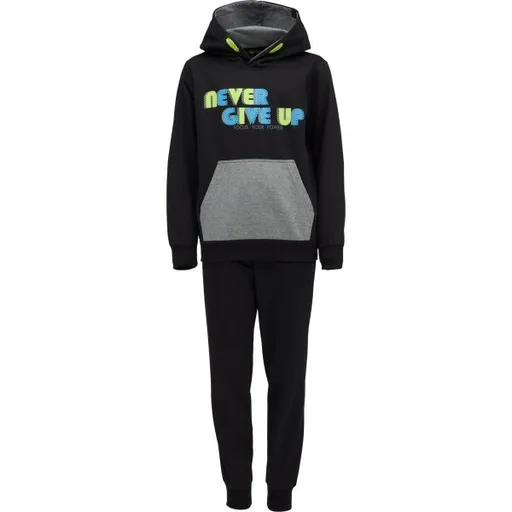 Lewro ELIEL Chlapecká tepláková souprava, černá, velikost 152-158