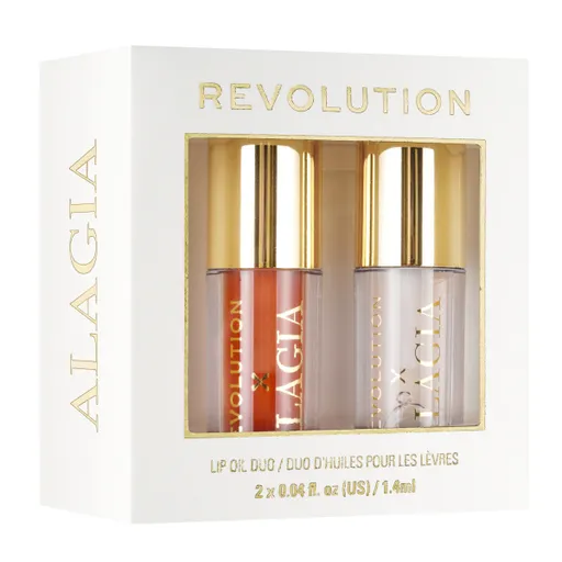 Revolution Alagia Juicy Duo Mini Lip Oil Duo Dominicana Glow & Sunburn sada lesků na rty 4 g