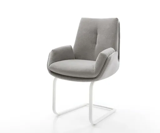 Jídelní židle Clea-Flex látka Měkký šedá jídelní židle plochá