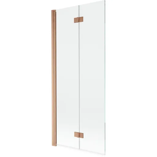 MEXEN MIST vanová zástěna 80x150 cm 6mm 2-s, měď kartáčovaná, čirá, levá 8A9-080-002-65-00-L