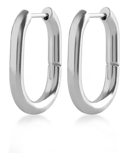 Troli Minimalistické oválné náušnice z oceli