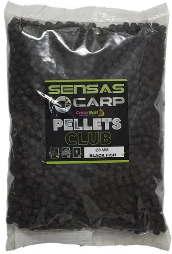 Sensas pelety club black fish 800 g - 4 mm