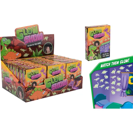 Svítící dinosauři ve tmě nalepovací