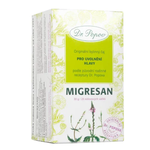 Dr. Popov Migresan porcovaný čaj 20x1,5 g