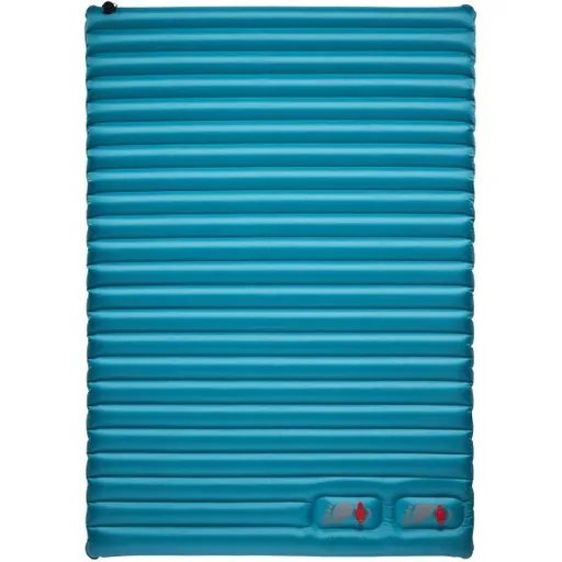 Crossroad TUBE PUMP DUO Nafukovací matrace s nožní pumpou pro dvě osoby, tyrkysová, velikost