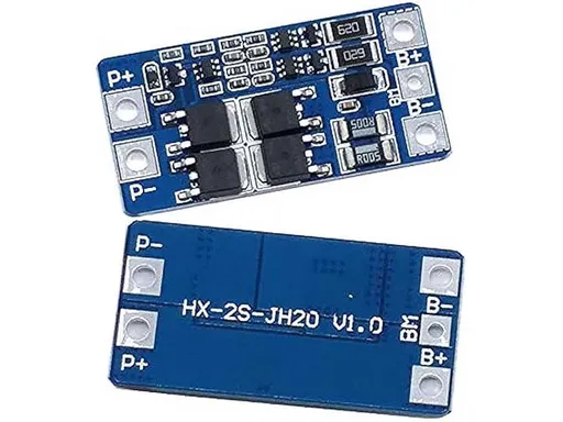 Ochranný obvod a balancér pro 2 Li-Ion články 18650 proud do 10A