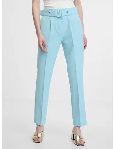 Světle modré dámské kalhoty