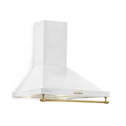 Klarstein Montblanc 60, digestoř, 60 cm, nástěnná, 610 m³/h, LED, lišta, bílá