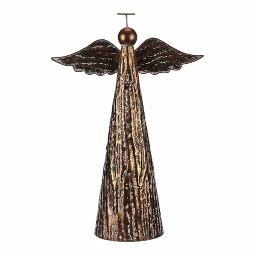 Vánoční kovová dekorace na postavení Anděl, vel. XL, měděná