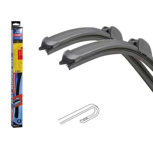 Compass Stěrače FLAT SET (HOOK) 530 + 480 mm OCT I/FAB I