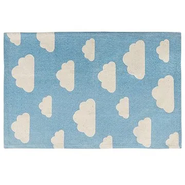 Dětský koberec s potiskem mraků, 60 x 90 cm, Modrý, GWALIJAR, 251054 (beliani_251054)