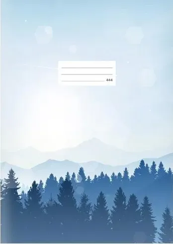 Školní sešit A4 444, linkovaný, rozbřesk