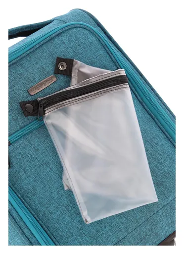 Textilní palubní kufr Travelite Cabin 2w Underseater Petrol