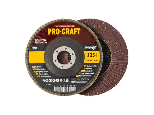 Kotouč lamelový 125mm P40 PROCRAFT FD125