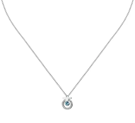 Trussardi Elegantní ocelový náhrdelník se zirkony T-Logo TJAXC55