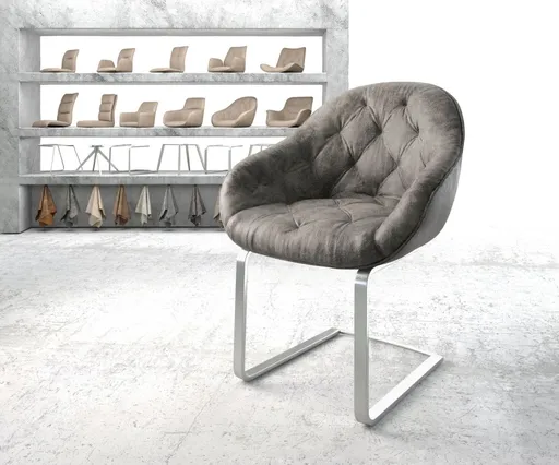 Jídelní židle Gaio-Flex šedá vintage konzolová podnož