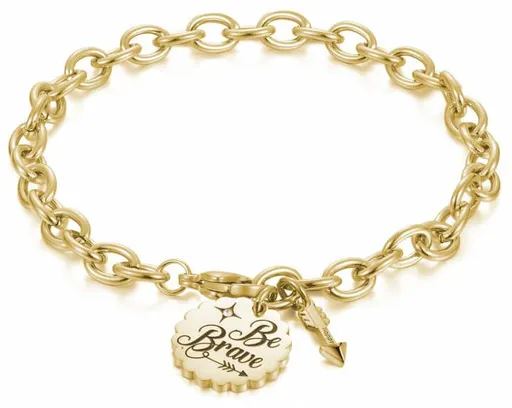 S'Agapõ Pozlacený náramek s přívěsky Happy SHAM17