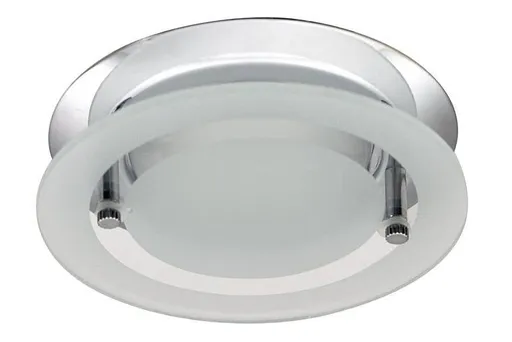 Kulaté chromové stropní svítidlo se sklem OZS-08