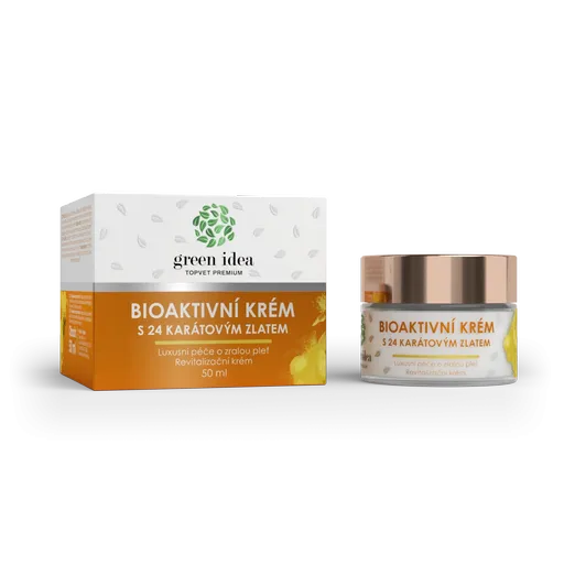 Bioaktivní krém s 24 karátovým zlatem 50 ml - Green idea