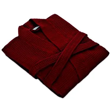 Möve Lehký bavlněný župan s waflovým vzorem, PIQUÉE, červený, L (4013165432100)