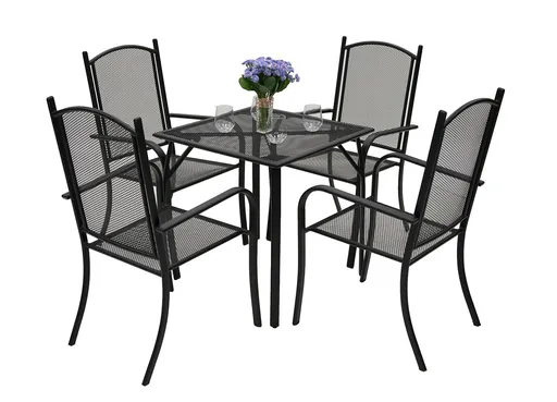 DEOKORK Zahradní kovová sestava NANCY MINI 1+4